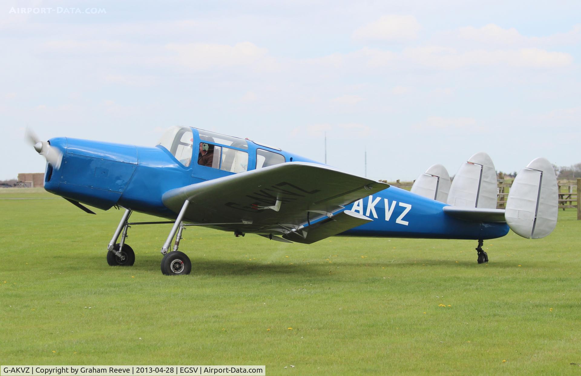 G-AKVZ, 1945 Miles M38 Messenger 4B C/N 6352, About to depart.