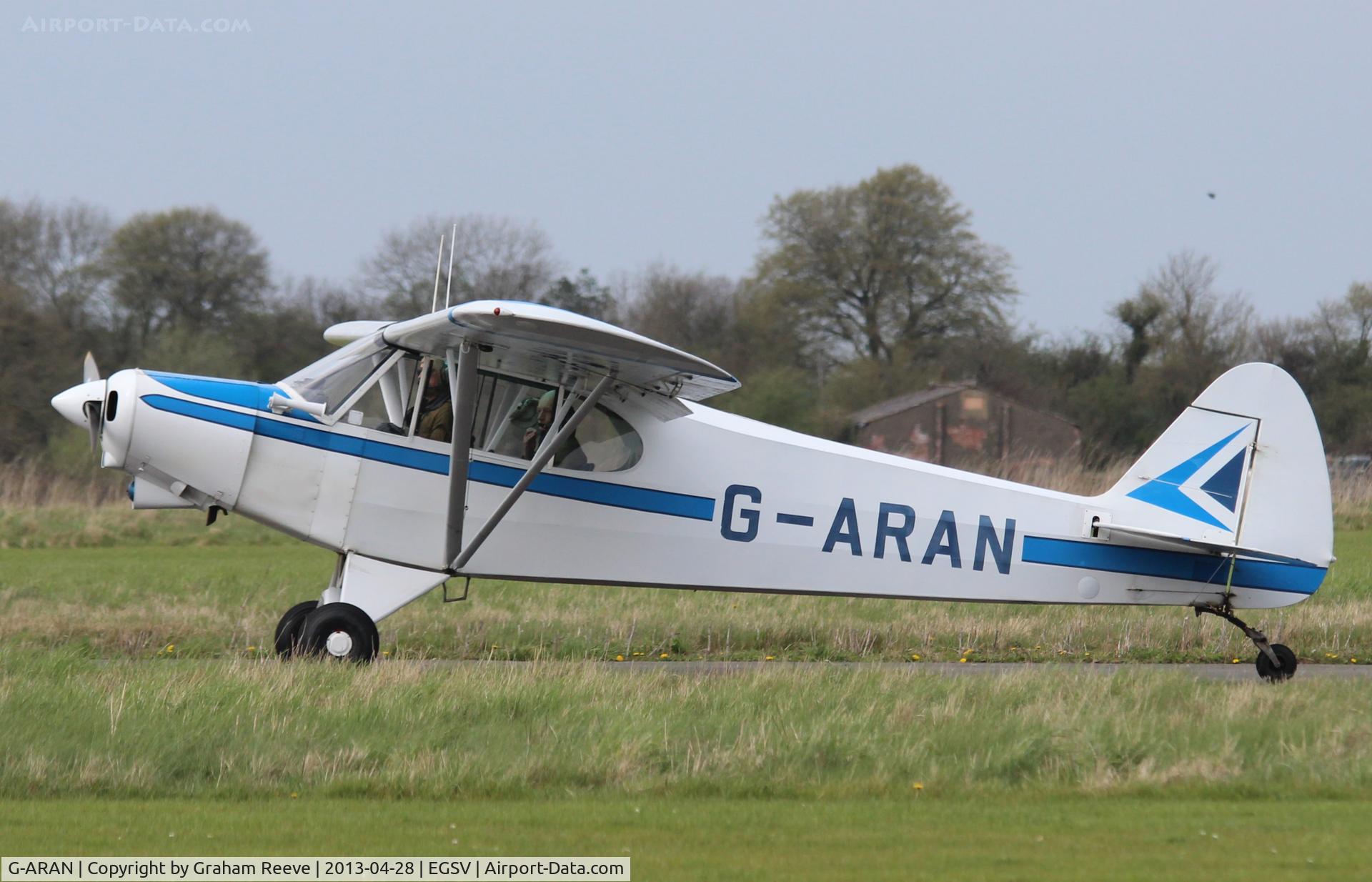 G-ARAN, 1960 Piper PA-18-150 Super Cub C/N 18-7307, Just landed.