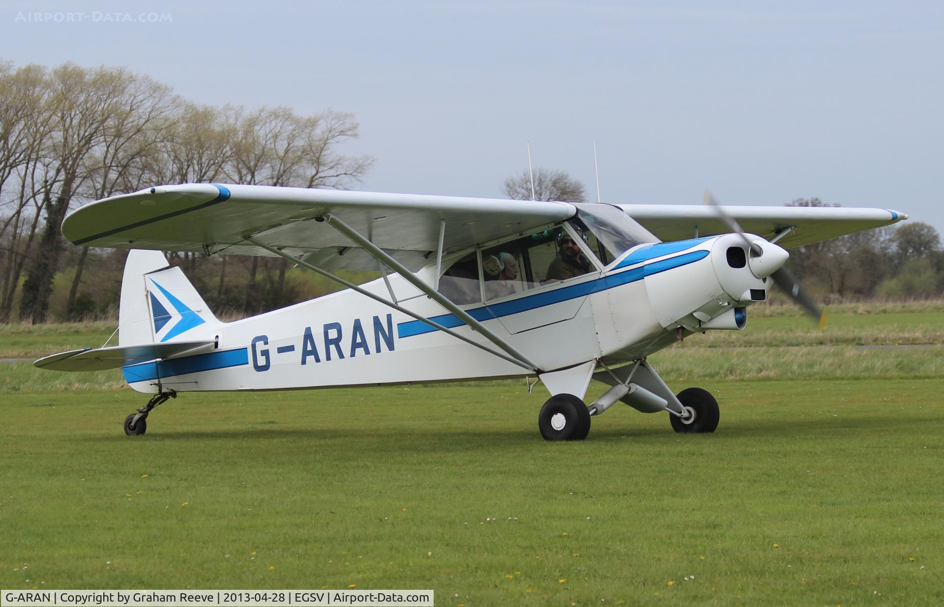 G-ARAN, 1960 Piper PA-18-150 Super Cub C/N 18-7307, Just landed.