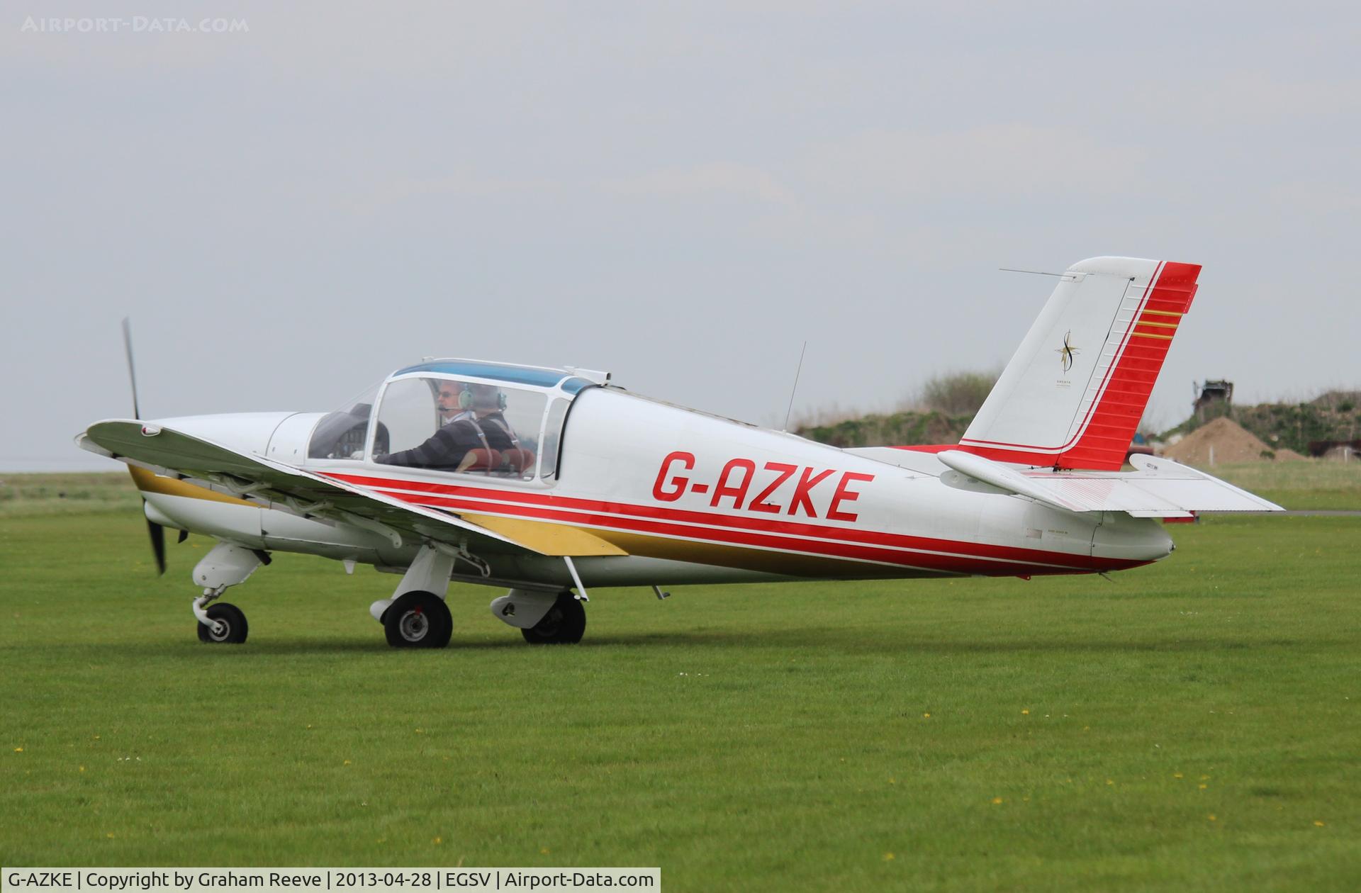 G-AZKE, 1972 Socata MS-880B Rallye Club C/N 1950, Just landed.