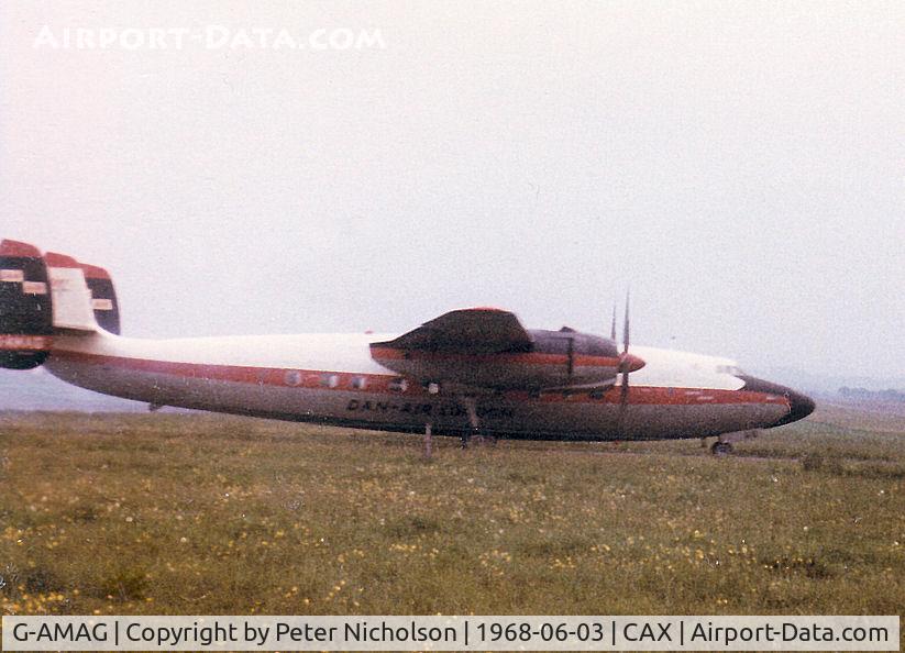 G-AMAG, 1950 Airspeed AS57 Ambassador 2 C/N 5229, Airspeed Ambassador of Dan-Air operating a flight from Carlisle to the Channel Islands in the Summer of 1968.