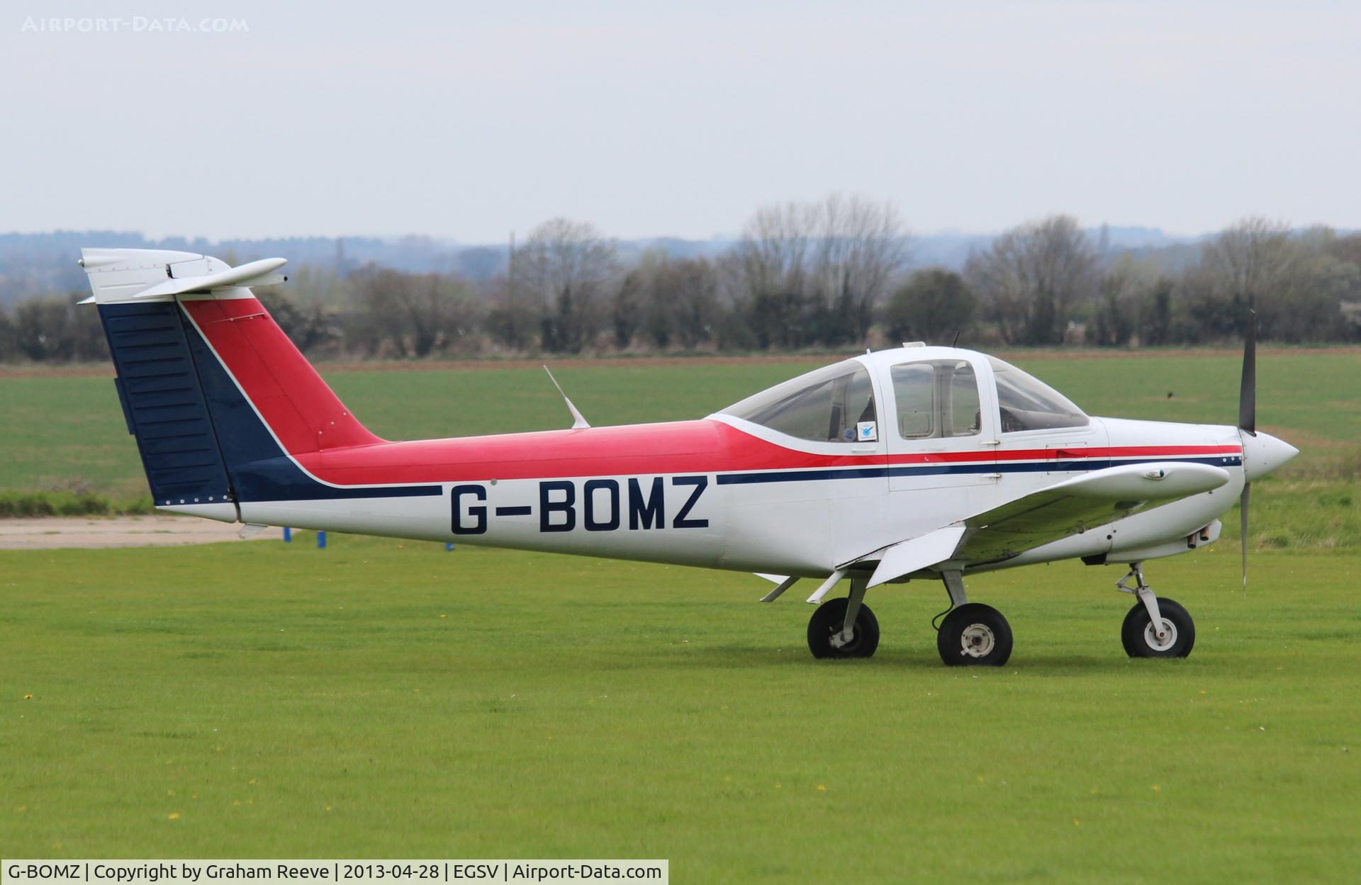 G-BOMZ, 1978 Piper PA-38-112 Tomahawk Tomahawk C/N 38-78A0635, Parked at Old Buckenham.