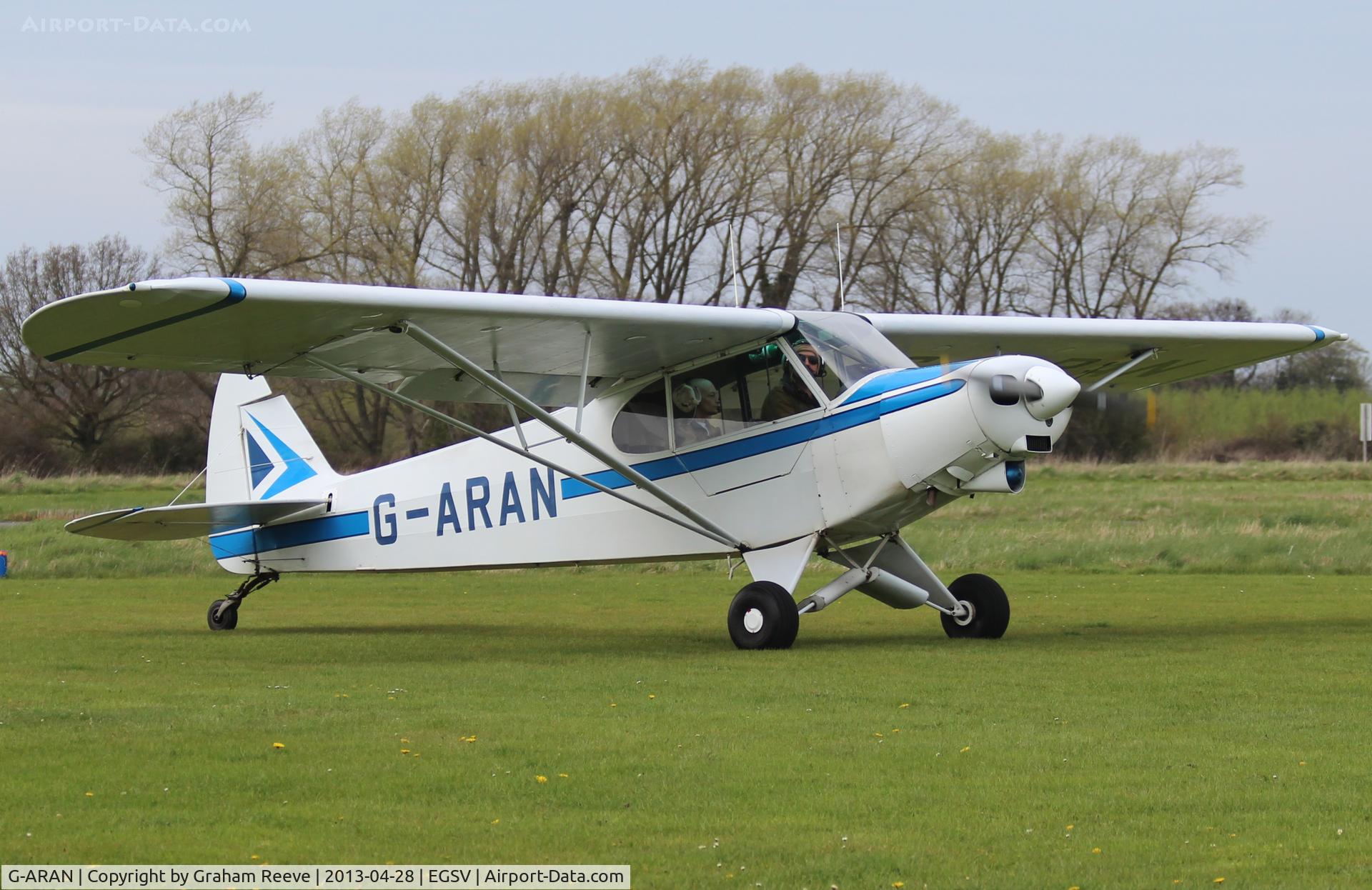 G-ARAN, 1960 Piper PA-18-150 Super Cub C/N 18-7307, Just landed.