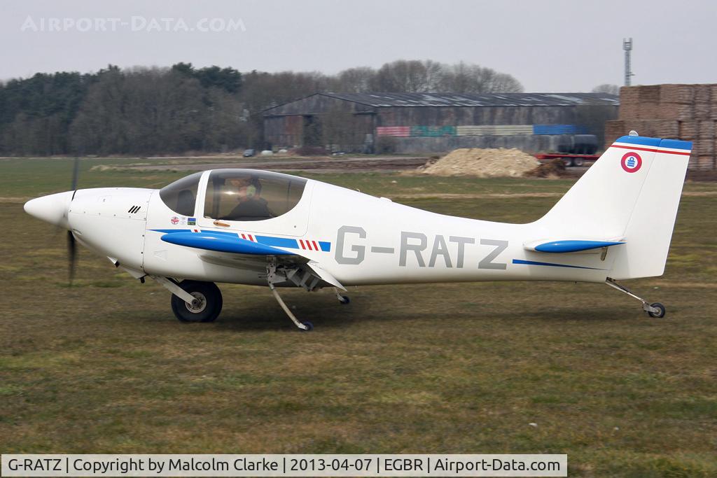 G-RATZ, 1997 Europa Monowheel C/N PFA 247-12582, Europa at The Real Aeroplane Club's Spring Fly-In, Breighton Airfield, April 2013.