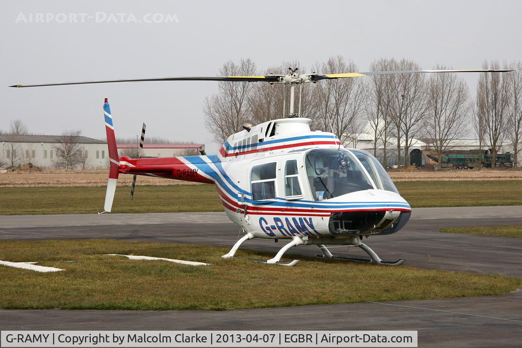 G-RAMY, 1974 Bell 206B JetRanger II C/N 1401, Bell 206B JetRanger II at The Real Aeroplane Club's Spring Fly-In, Breighton Airfield, April 2013.