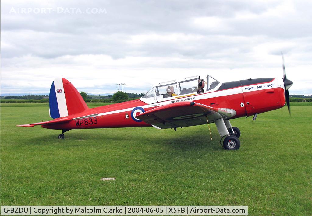 G-BZDU, 1952 De Havilland DHC-1 Chipmunk T.10 C/N C1/0714, De Havilland DHC-1 Chipmunk T.10, Fishburn Airfield, June 2004.