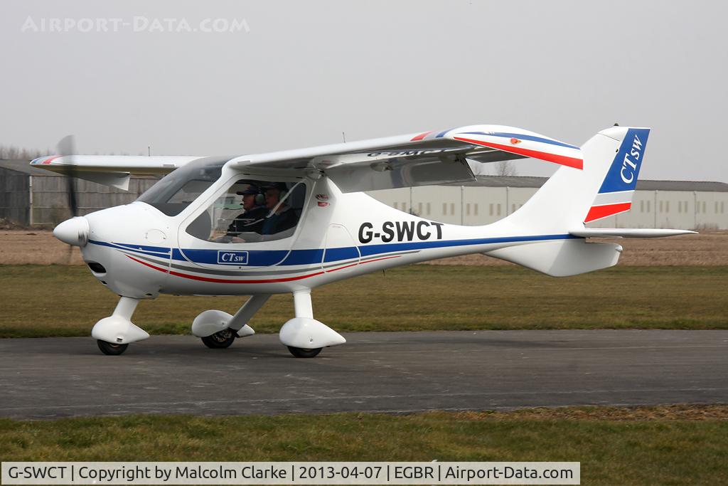G-SWCT, 2008 Flight Design CTSW C/N 07.11.05, Flight Design CTSW at The Real Aeroplane Club's Spring Fly-In, Breighton Airfield, April 2013.