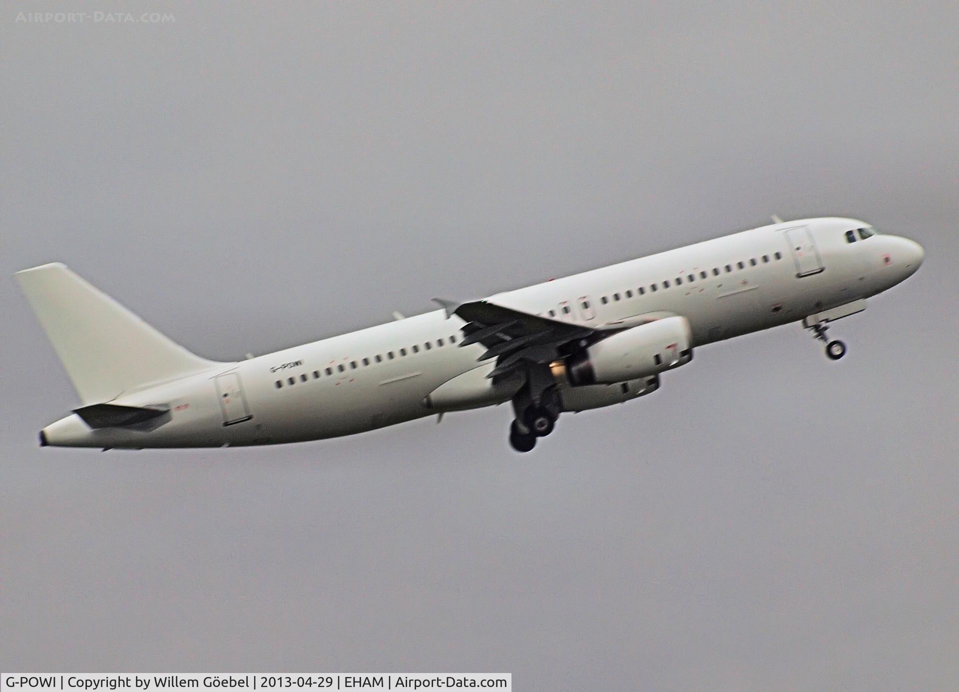 G-POWI, 2006 Airbus A320-233 C/N 2791, Take off from runway L18 off Schiphol Airport ( Now on Duty by Titan Airways)