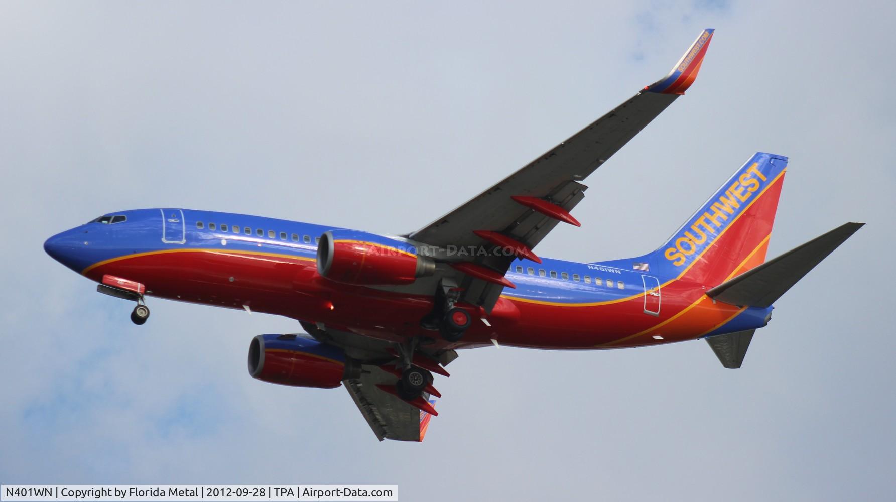 N401WN, 2001 Boeing 737-7H4 C/N 29813, Southwest 737-700