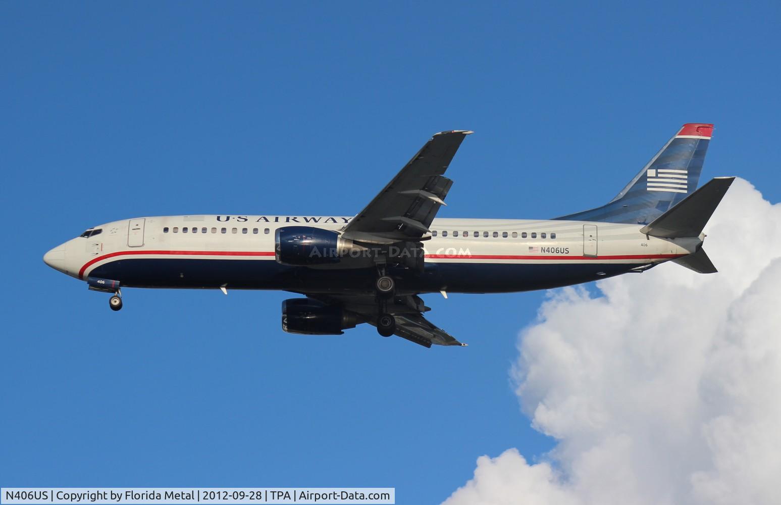 N406US, 1988 Boeing 737-401 C/N 23876, USAirways 737-400
