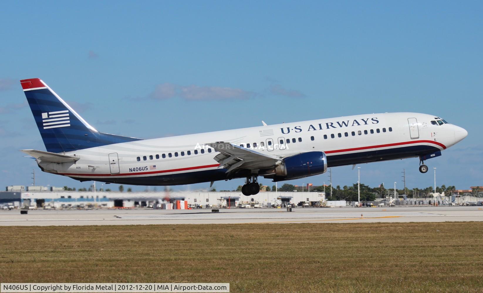 N406US, 1988 Boeing 737-401 C/N 23876, USAirways 737-400