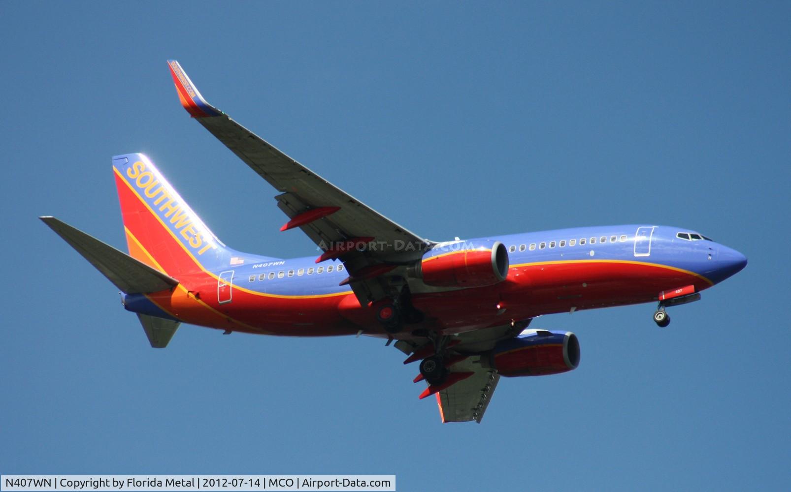 N407WN, 2001 Boeing 737-7H4 C/N 29817, Southwest 737