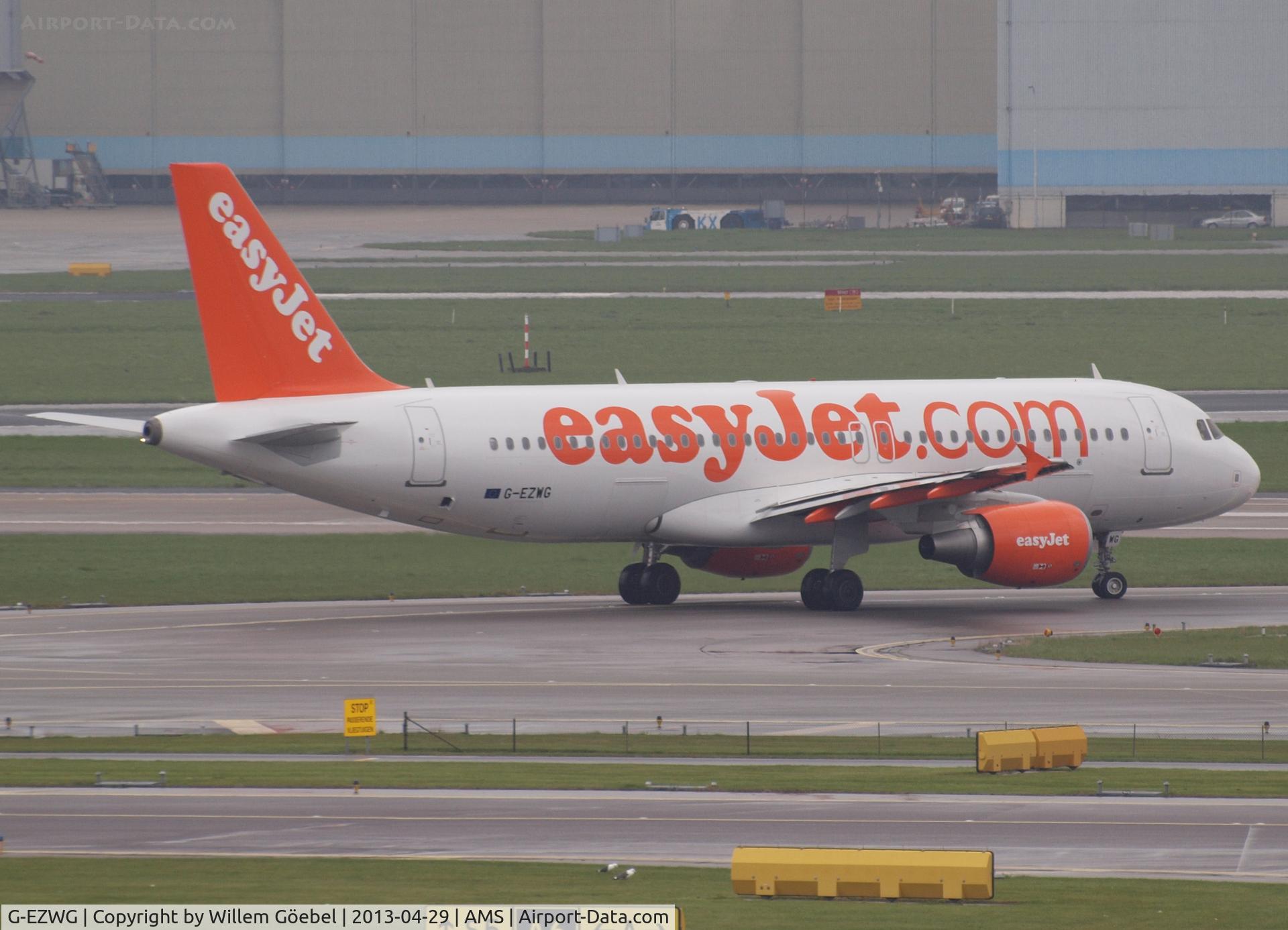 G-EZWG, 2012 Airbus A320-214 C/N 5318, Taxi to runway 24 of Schiphol Airport