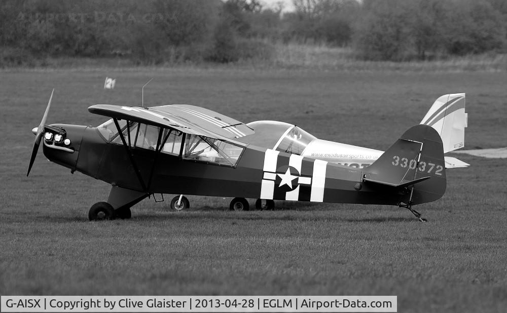G-AISX, 1943 Piper L-4H Grasshopper (J3C-65D) C/N 11663, Ex: 43-30372 > G-AISX - Originally owned to, W.S.Shackleton Ltd in October 1946 and currently with and a Trustee of, Cubfly since November 2008. In the colours of, USAAF as 330372