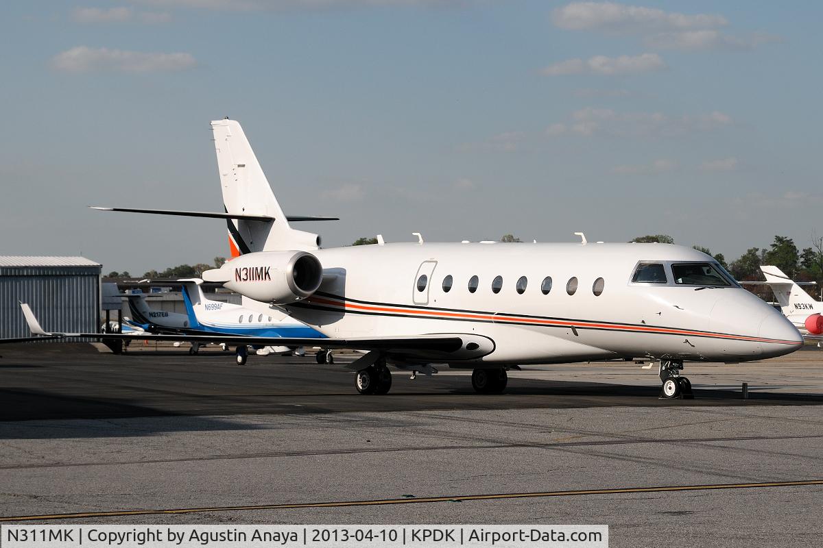 N311MK, 2004 Israel Aircraft Industries Gulfstream 200 C/N 095, Parked at the Epps Aviation FBO.