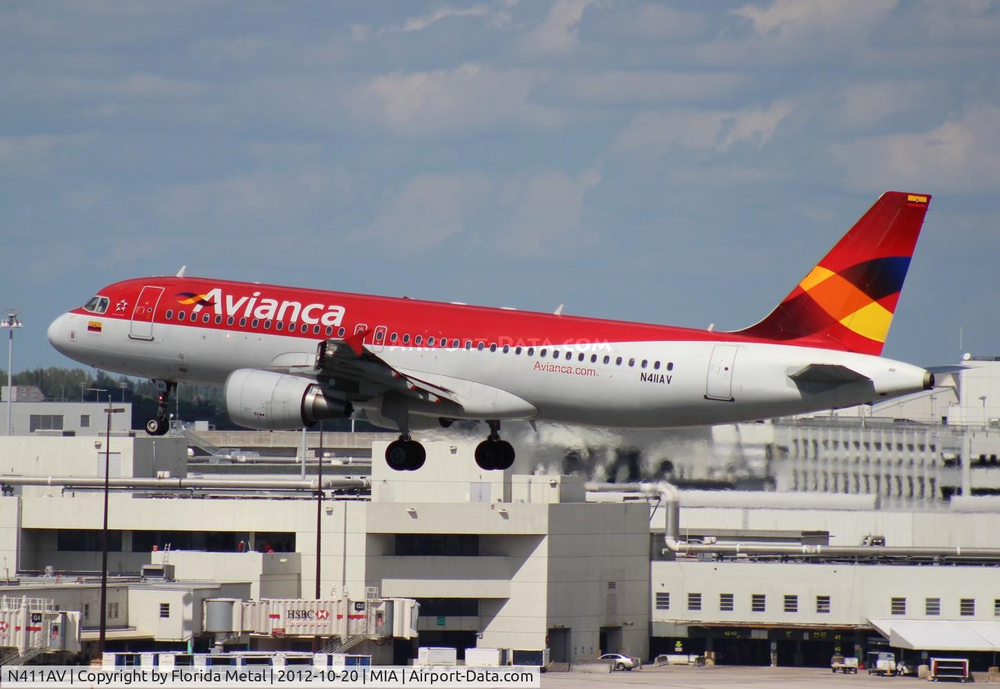 N411AV, Airbus A320-214 C/N 4011, Avianca A320