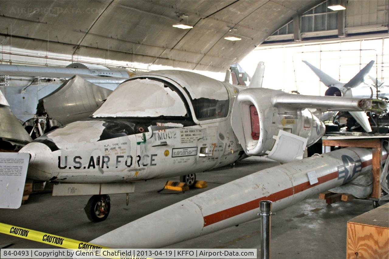 84-0493, 1985 Fairchild T-46A Eaglet C/N Not found 84-0493, In the restoration hangar