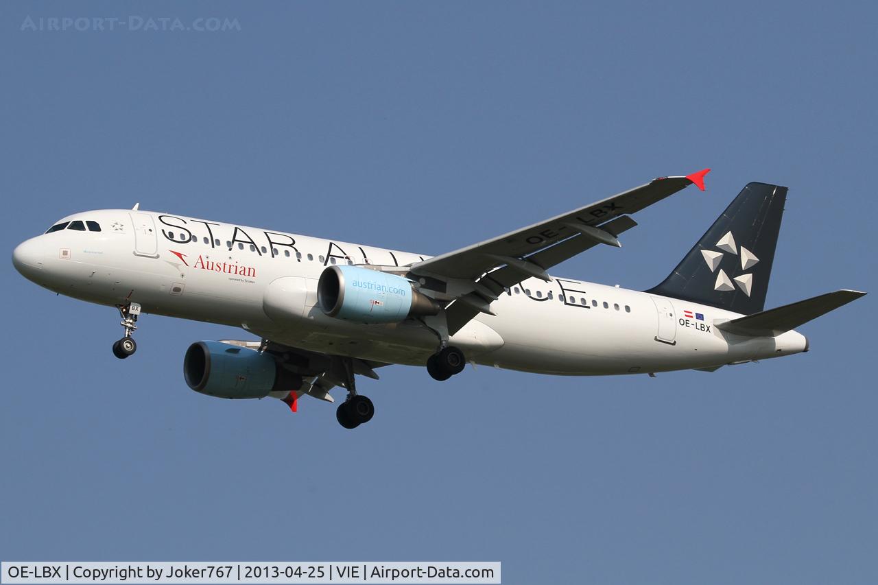 OE-LBX, 2002 Airbus A320-214 C/N 1735, Austrian Airlines