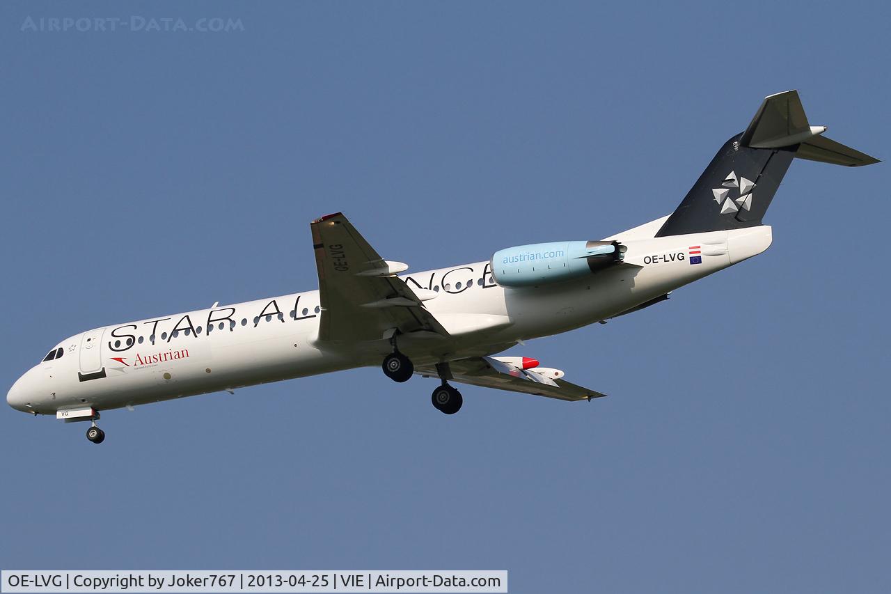OE-LVG, 1994 Fokker 100 (F-28-0100) C/N 11520, Austrian Airlines
