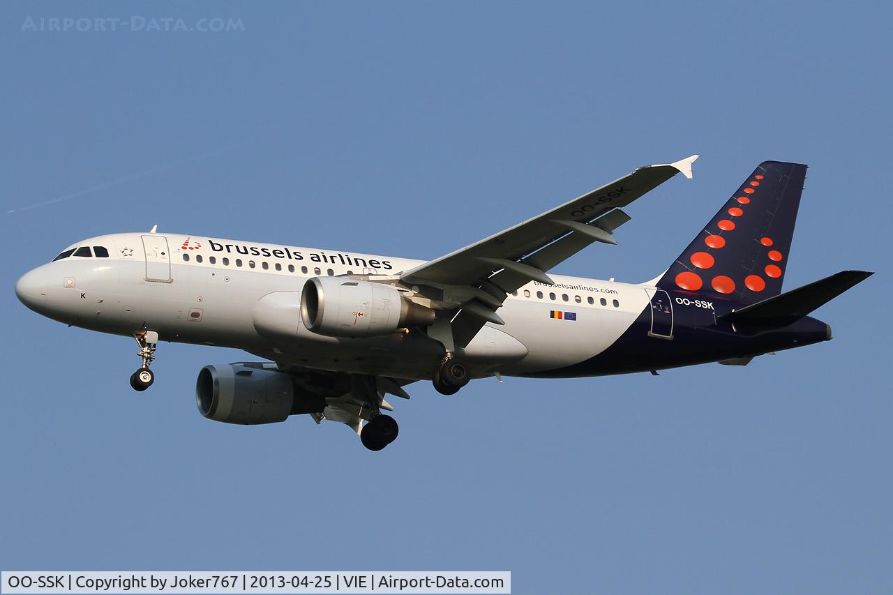 OO-SSK, 2000 Airbus A319-112 C/N 1336, Brussels Airlines