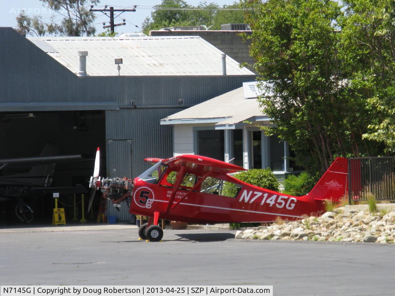 N7145G, 2012 American Champion 8KCAB Decathlon C/N 1121-2012, 2012 American Champion 8KCAB SUPER DECATHLON, Lycoming AEIO-360-H1B 180 Hp full inverted systems, cowl off for maintenance at CP Aviation