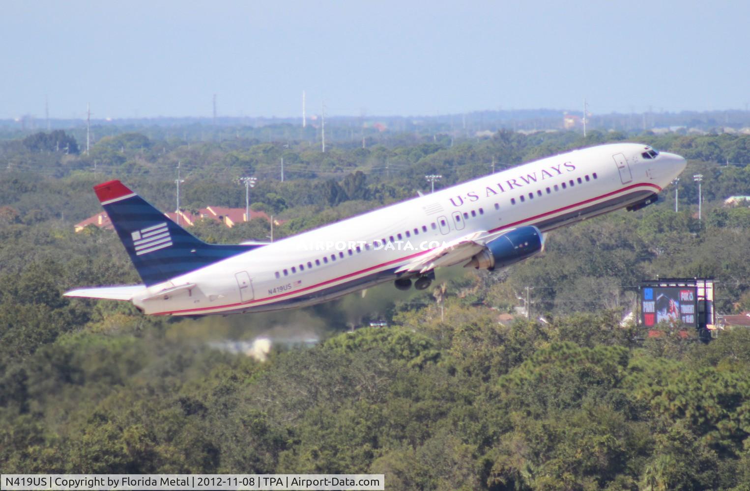 N419US, 1989 Boeing 737-401 C/N 23986, US Airways 737-400