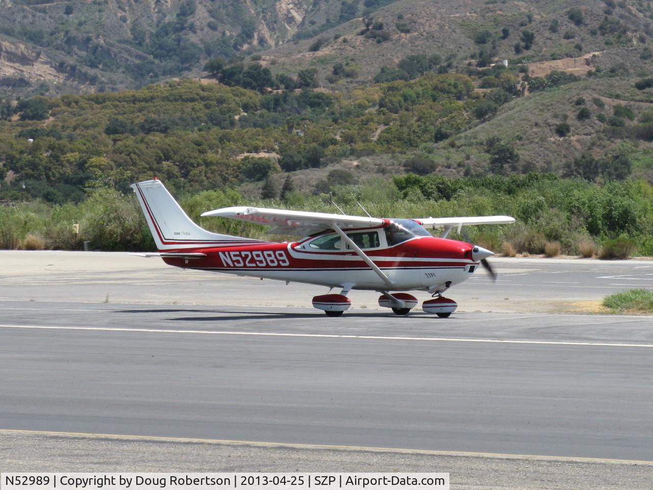 N52989, 1974 Cessna 182P Skylane C/N 18262989, 1974 Cessna 182P SKYLANE, Continental O-470-S 230 Hp, landing roll Rwy 22