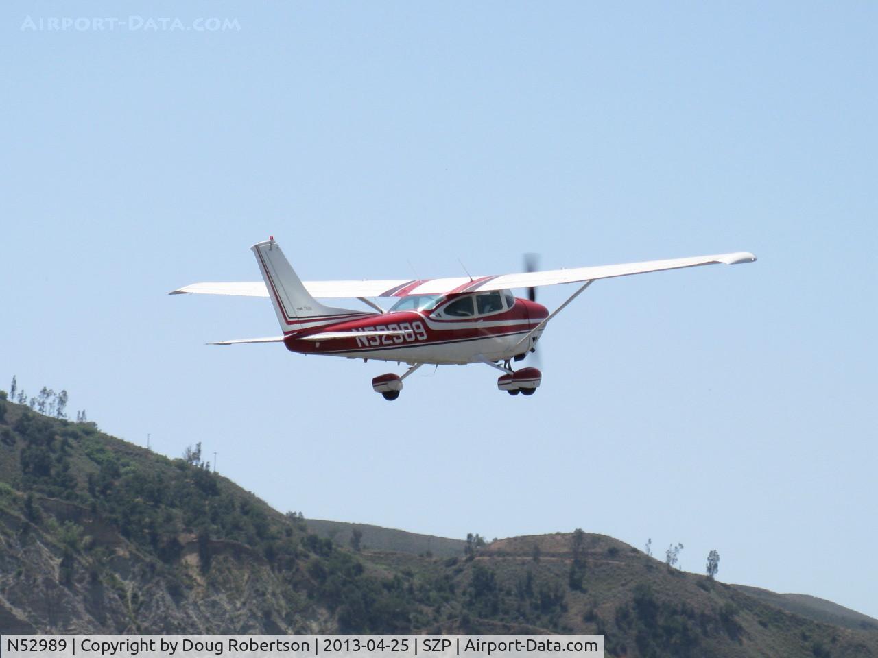 N52989, 1974 Cessna 182P Skylane C/N 18262989, 1974 Cessna 182P SKYLANE, Continental O-470-S 230 Hp, takeoff climb Rwy 22