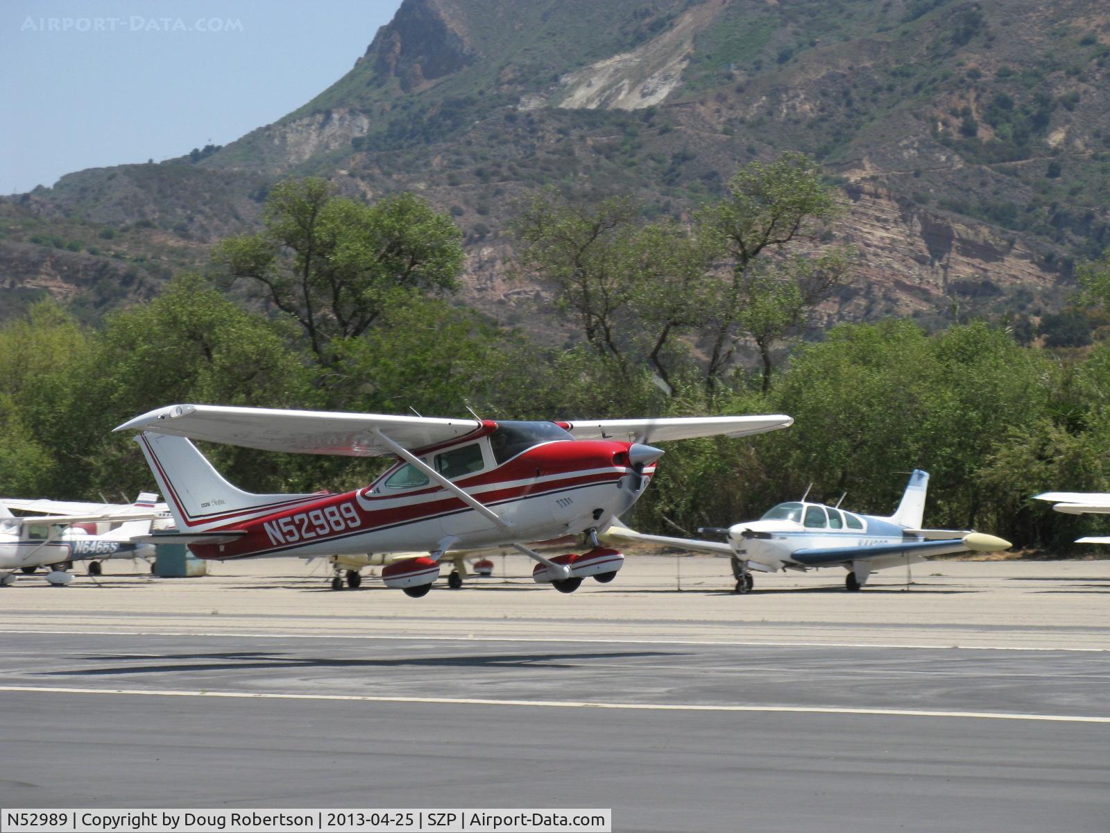 N52989, 1974 Cessna 182P Skylane C/N 18262989, 1974 Cessna 182P SKYLANE, Continental O-470-S 230 Hp, takeoff climb Rwy 22