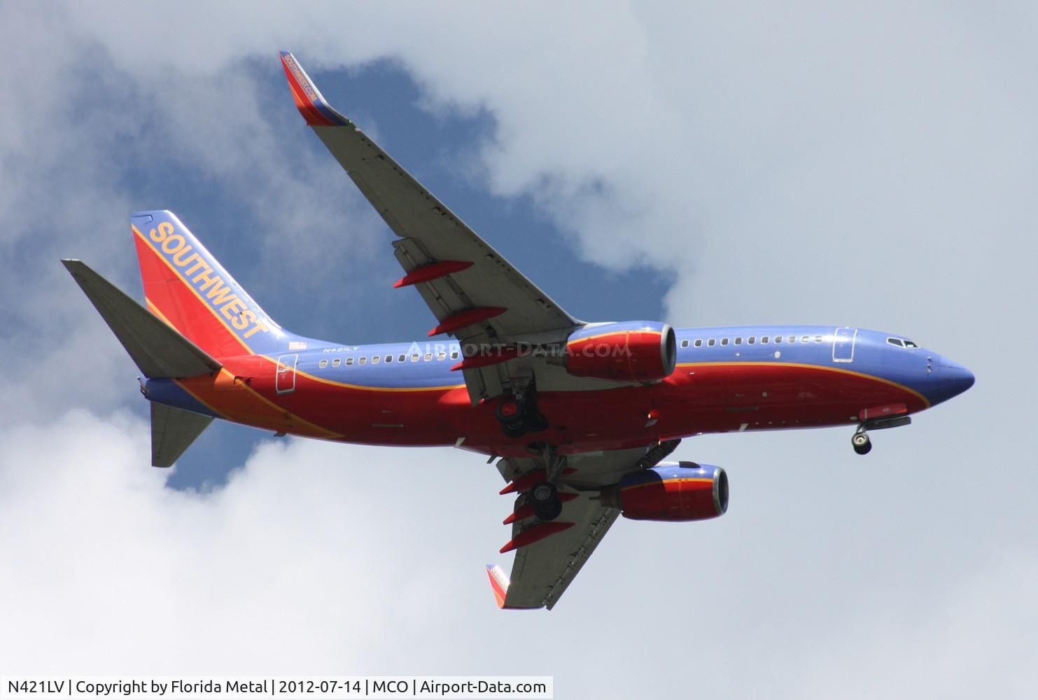 N421LV, 2001 Boeing 737-7H4 C/N 32452, Southwest 737-700