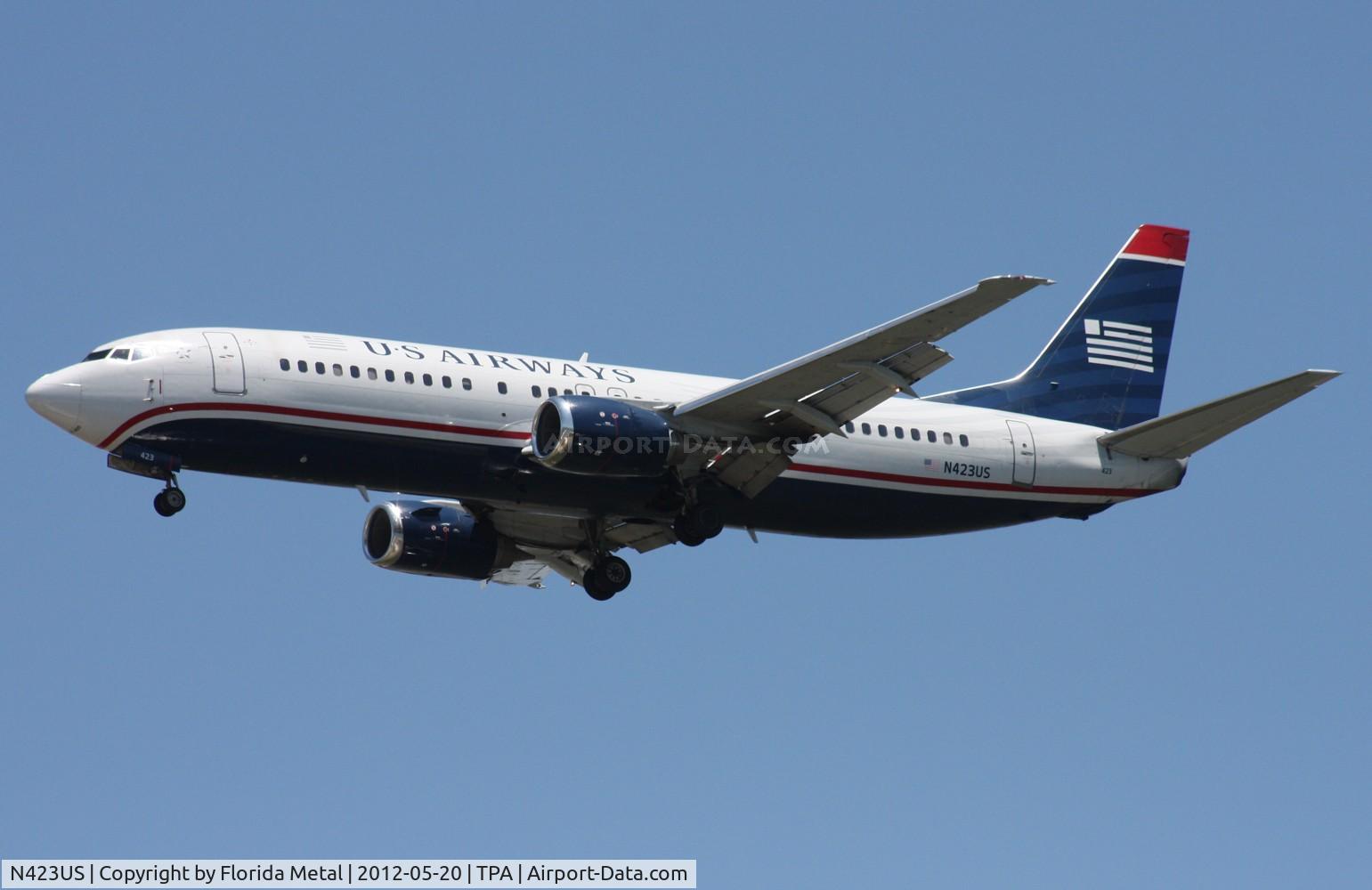N423US, 1989 Boeing 737-401 C/N 23990, US Airways 737-400