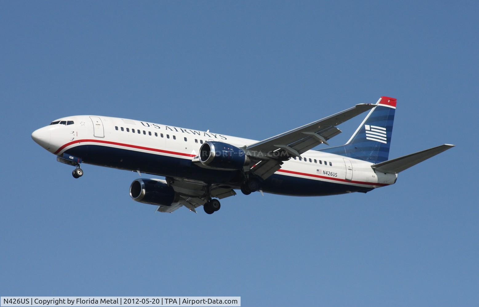 N426US, 1989 Boeing 737-4B7 C/N 24548, US Airways 737-400
