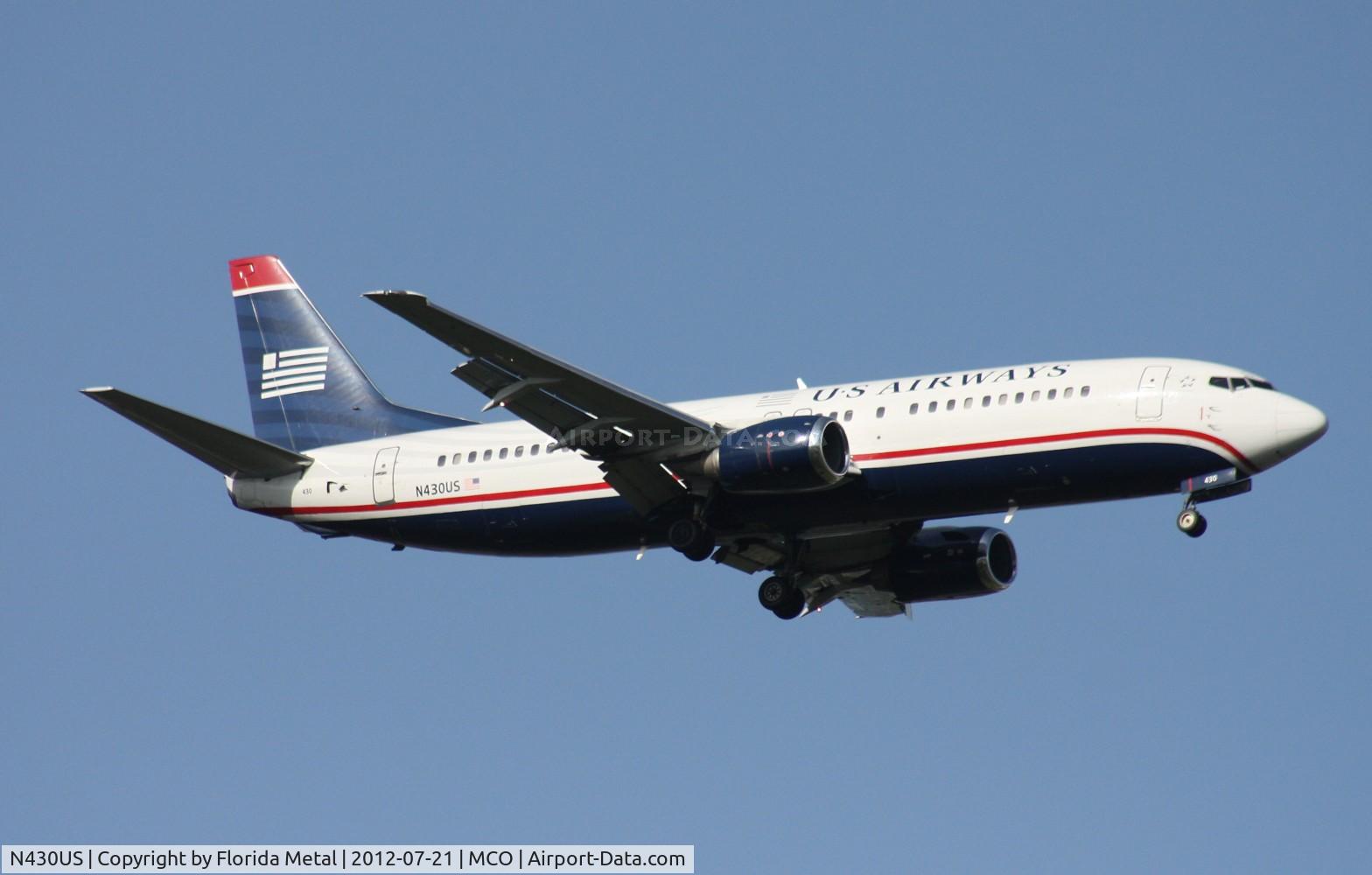 N430US, 1989 Boeing 737-4B7 C/N 24552, US Airways 737-400
