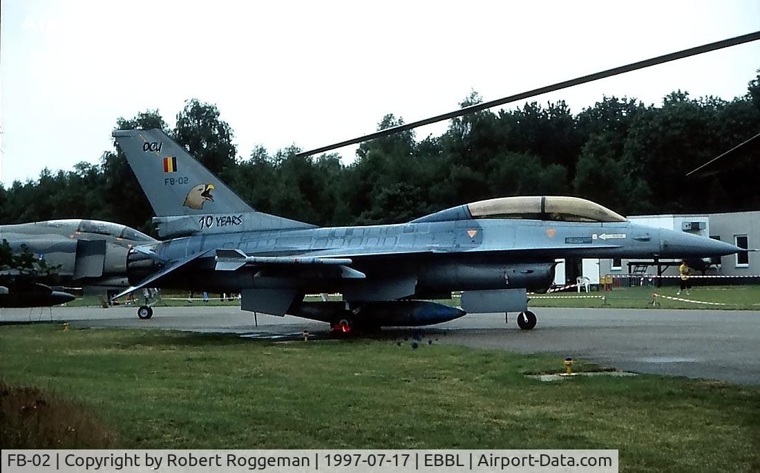 FB-02, 1979 SABCA F-16B Fighting Falcon C/N 6J-2, 10 years OCU.