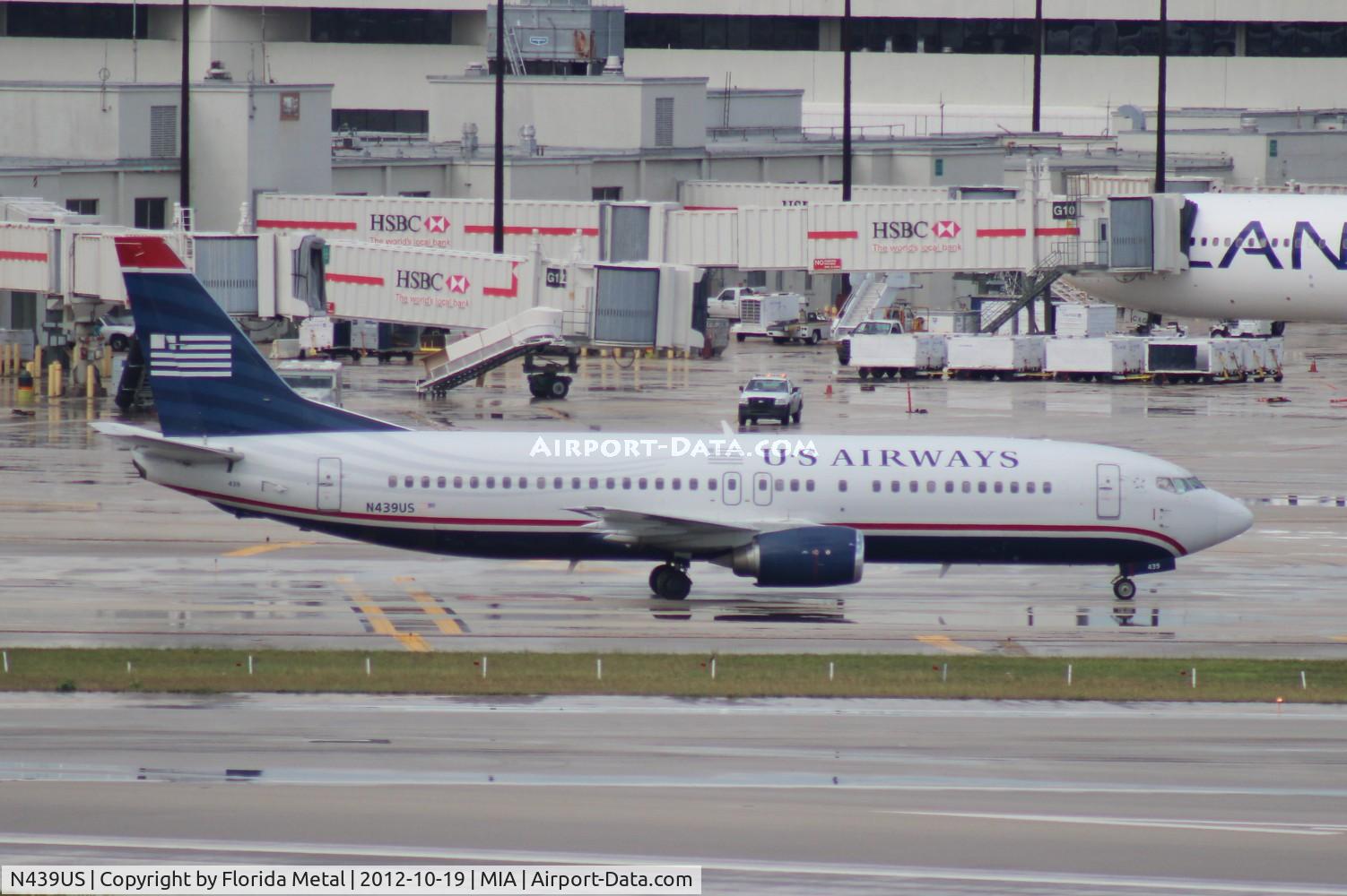N439US, 1990 Boeing 737-4B7 C/N 24781, US Airways 737-400