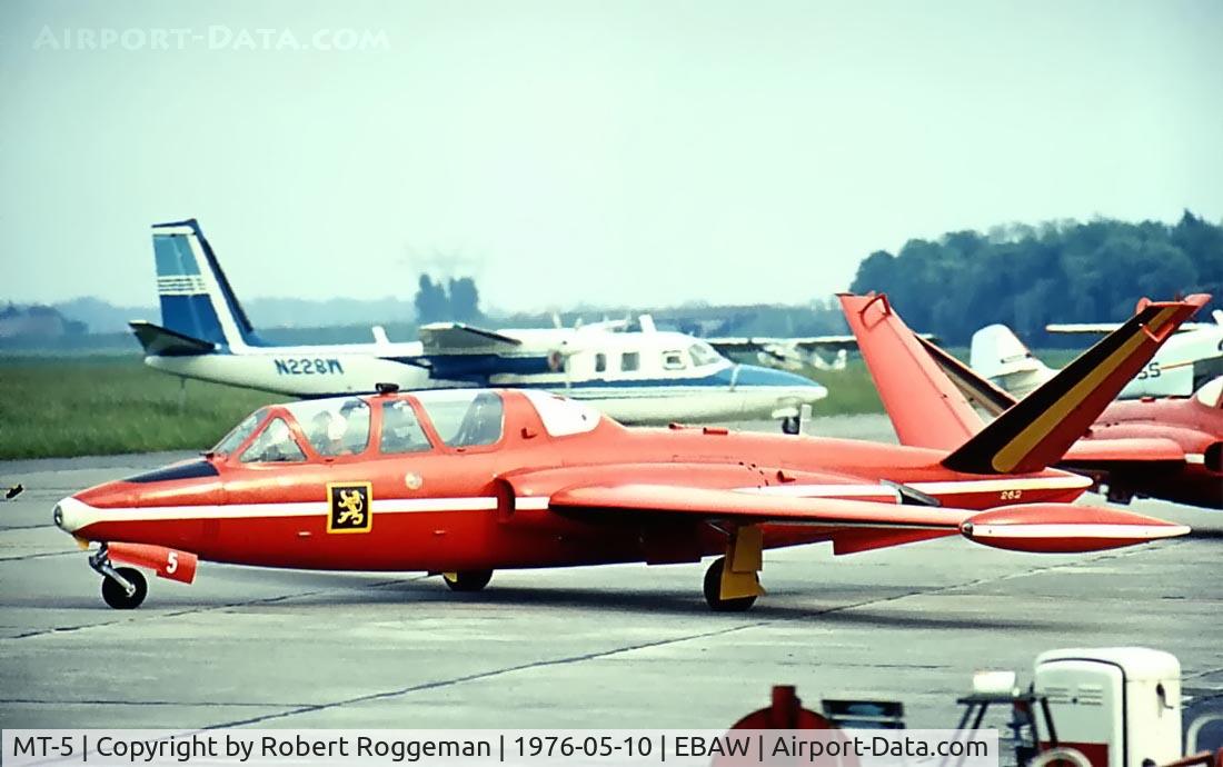 MT-5, 1960 Fouga CM-170R Magister C/N 262, Red Devil.Stuntteam Belgian Air Force.