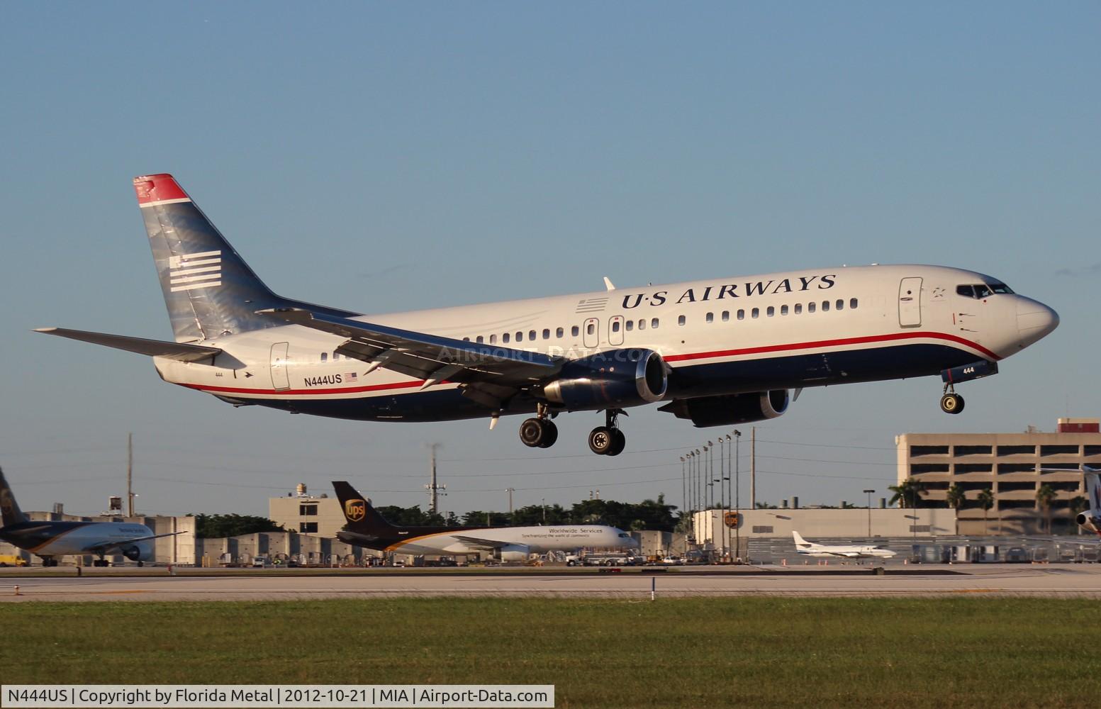 N444US, 1990 Boeing 737-4B7 C/N 24862, US Airways 737-400