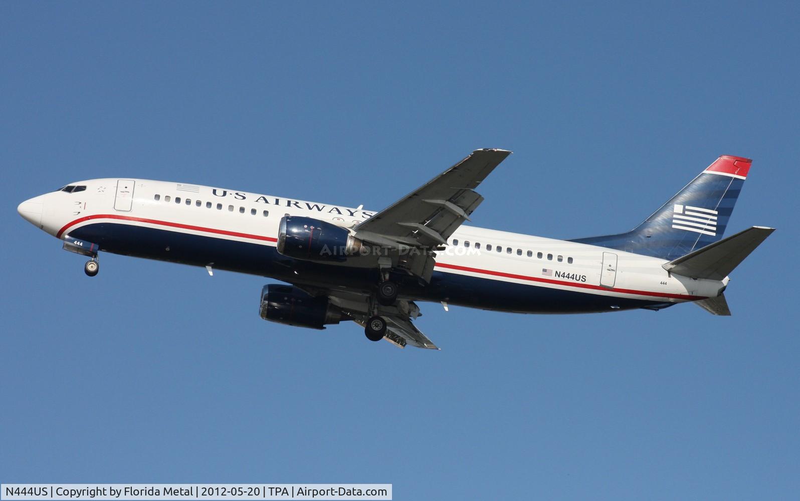 N444US, 1990 Boeing 737-4B7 C/N 24862, US Airways 737-400