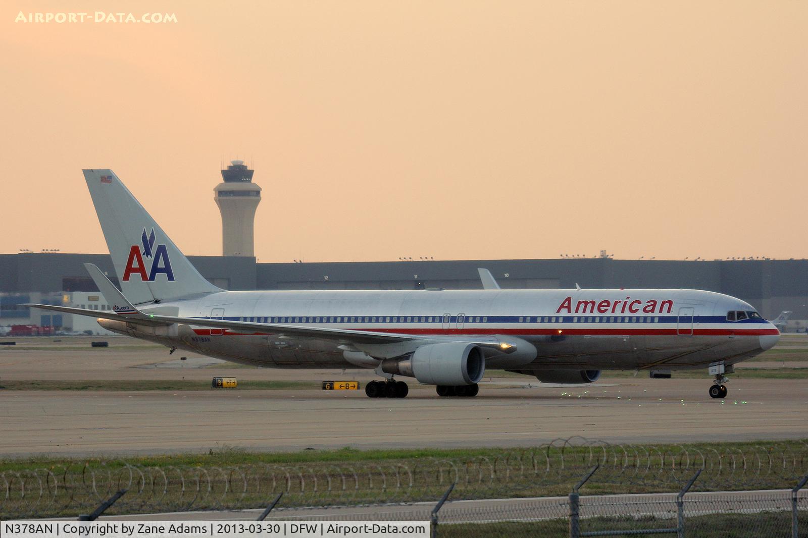 N378AN, 1992 Boeing 767-323/ER C/N 25447, American Airlines at DFW Airport