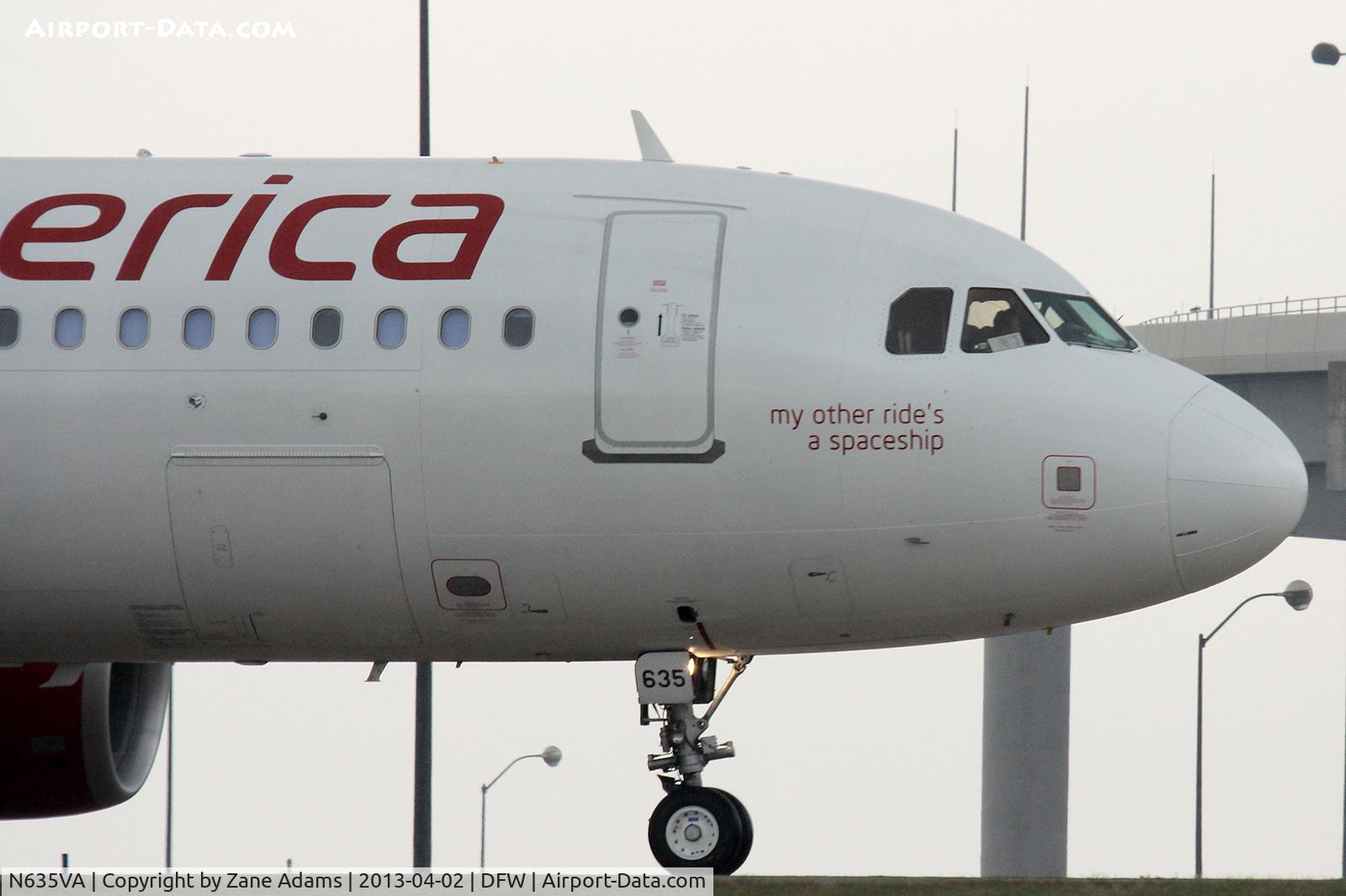 N635VA, 2008 Airbus A320-214 C/N 3398, Virgin America at DFW Airport