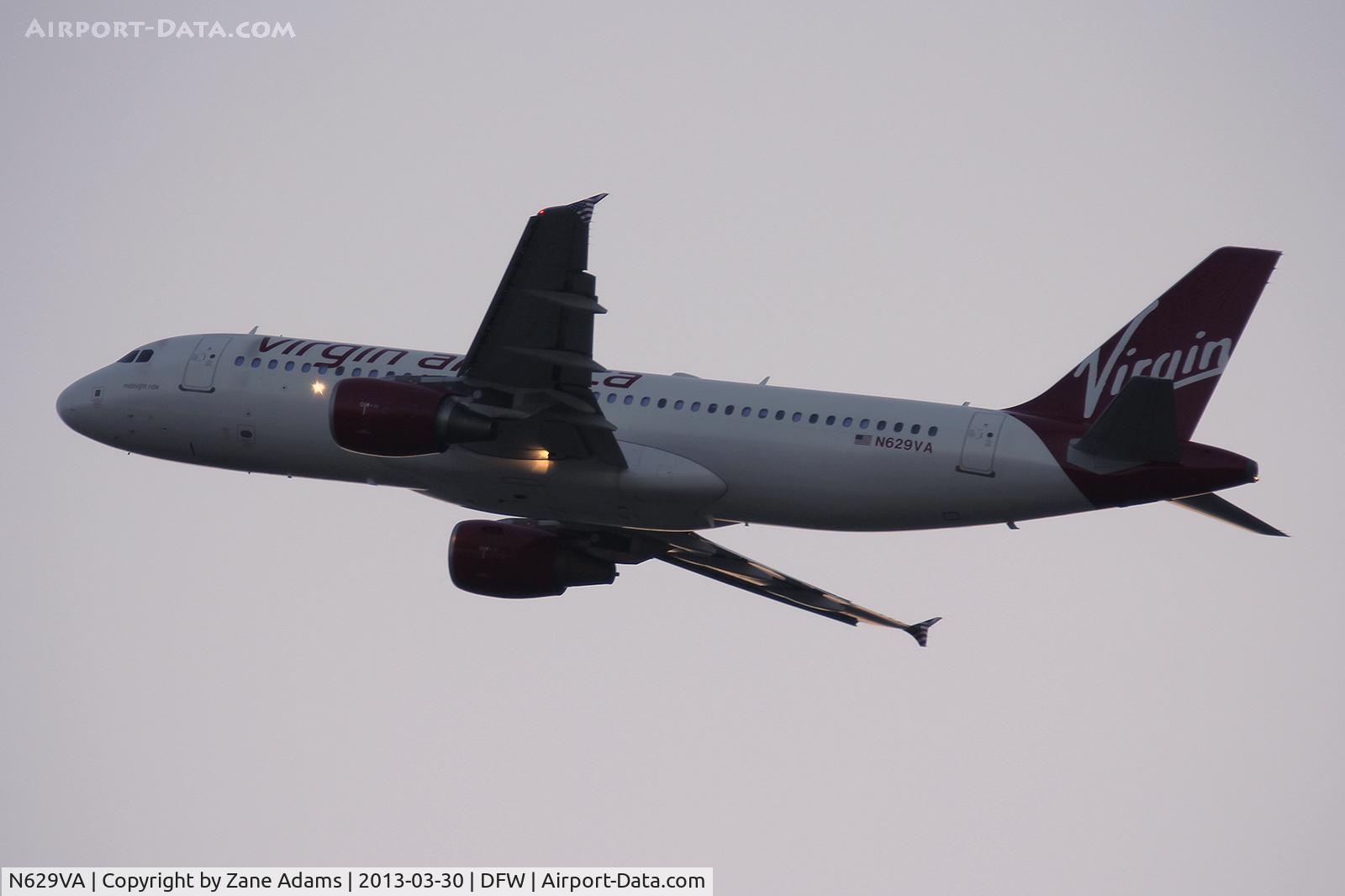 N629VA, 2007 Airbus A320-214 C/N 3037, Virgin America at DFW Airport