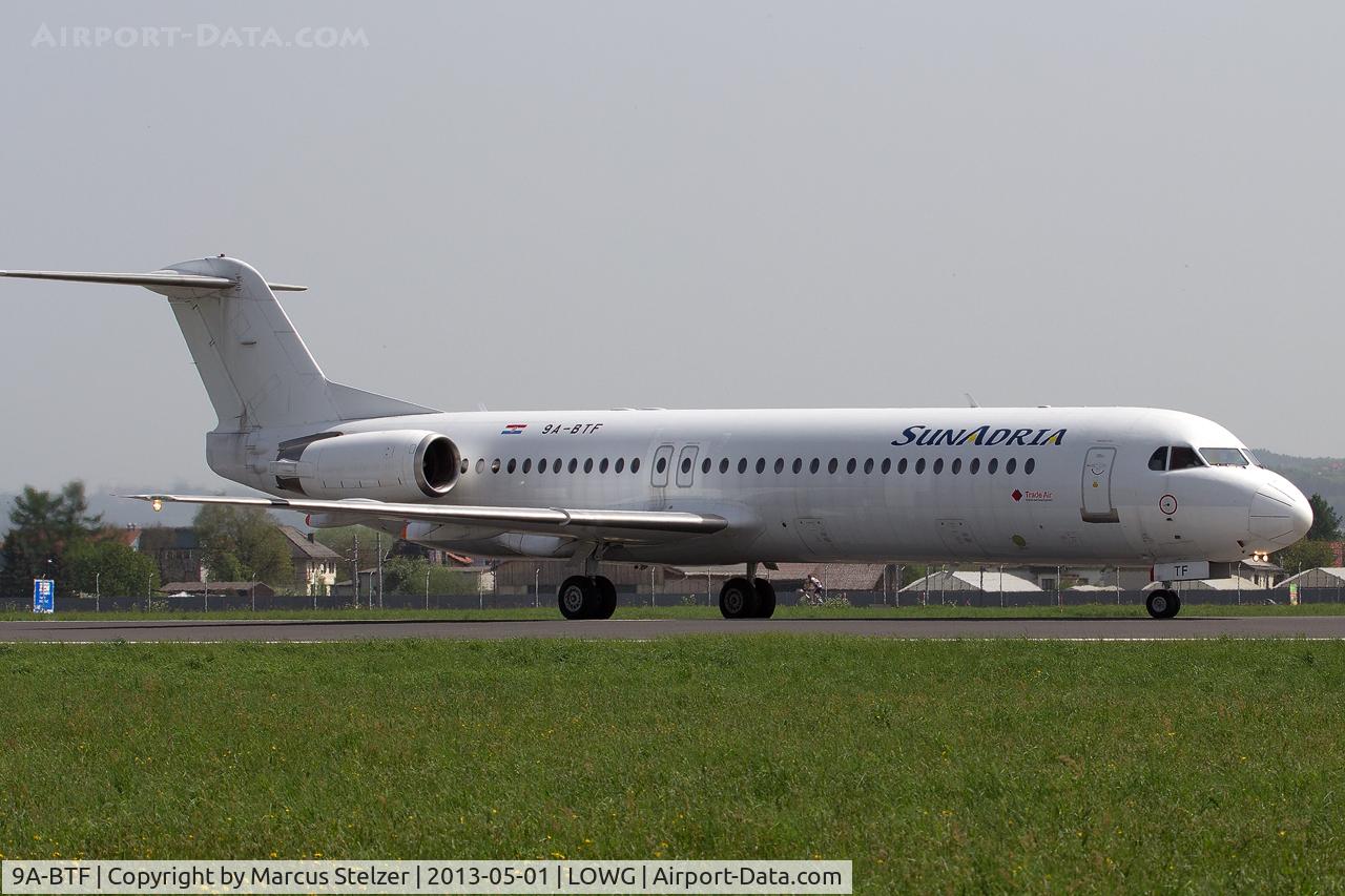 9A-BTF, 1991 Fokker 100  (F-28-0100) C/N 11336, 1.May Special SunAdria (Trade Air)