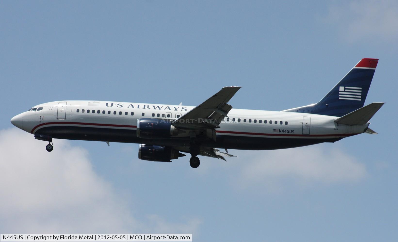 N445US, 1990 Boeing 737-4B7 C/N 24863, US Airways 737-400