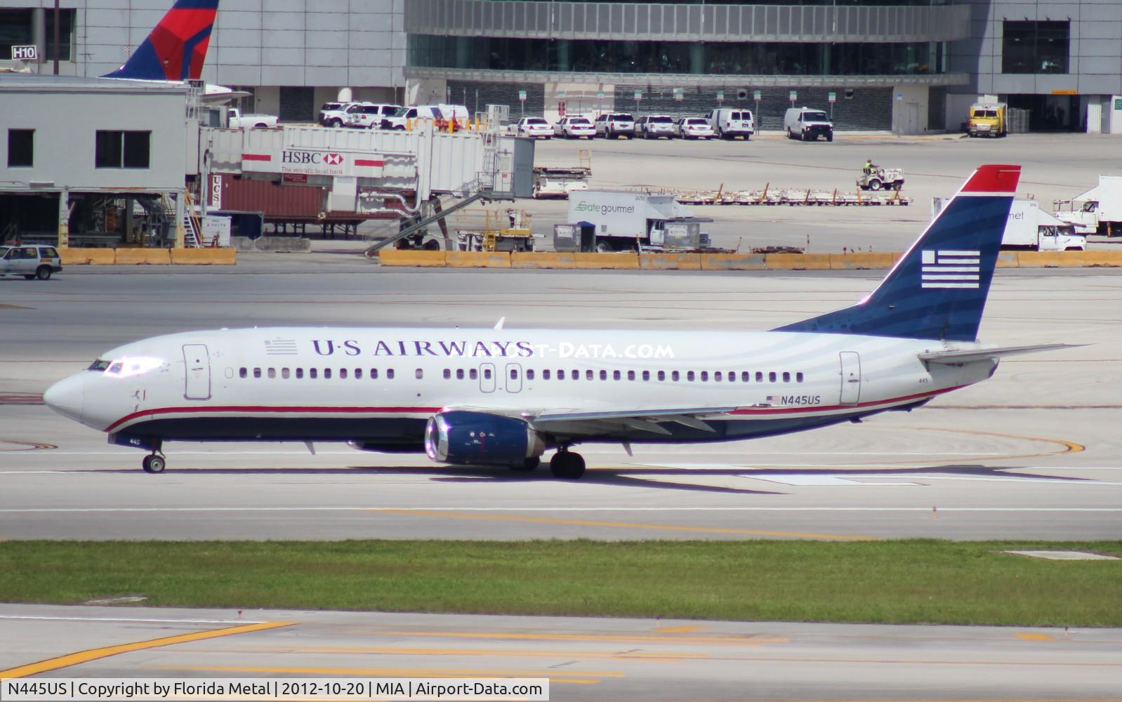 N445US, 1990 Boeing 737-4B7 C/N 24863, US Airways 737-400