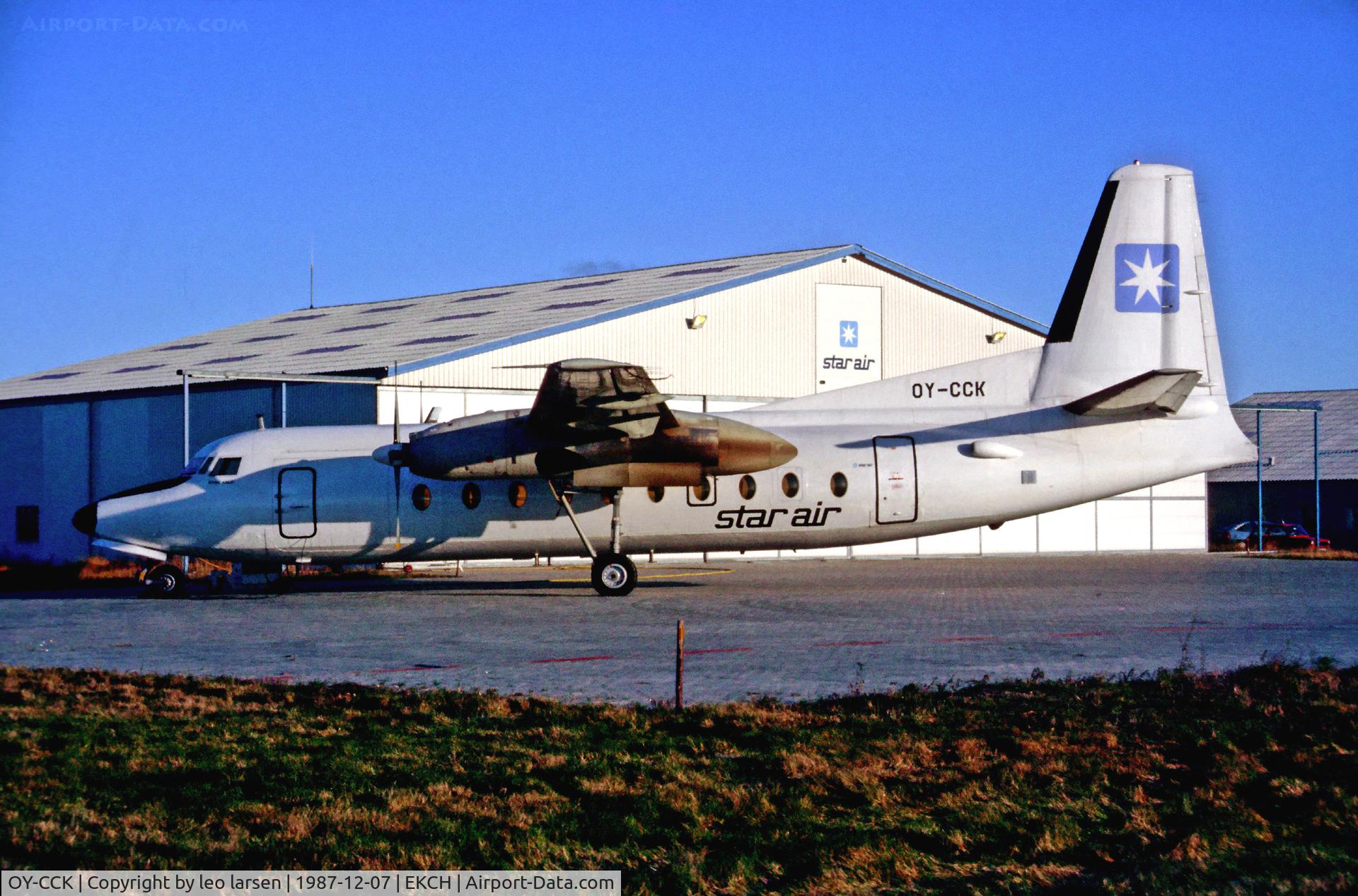 OY-CCK, 1967 Fokker F.27-600 Friendship C/N 10318, Copenhagen Kastrup 7.12.87