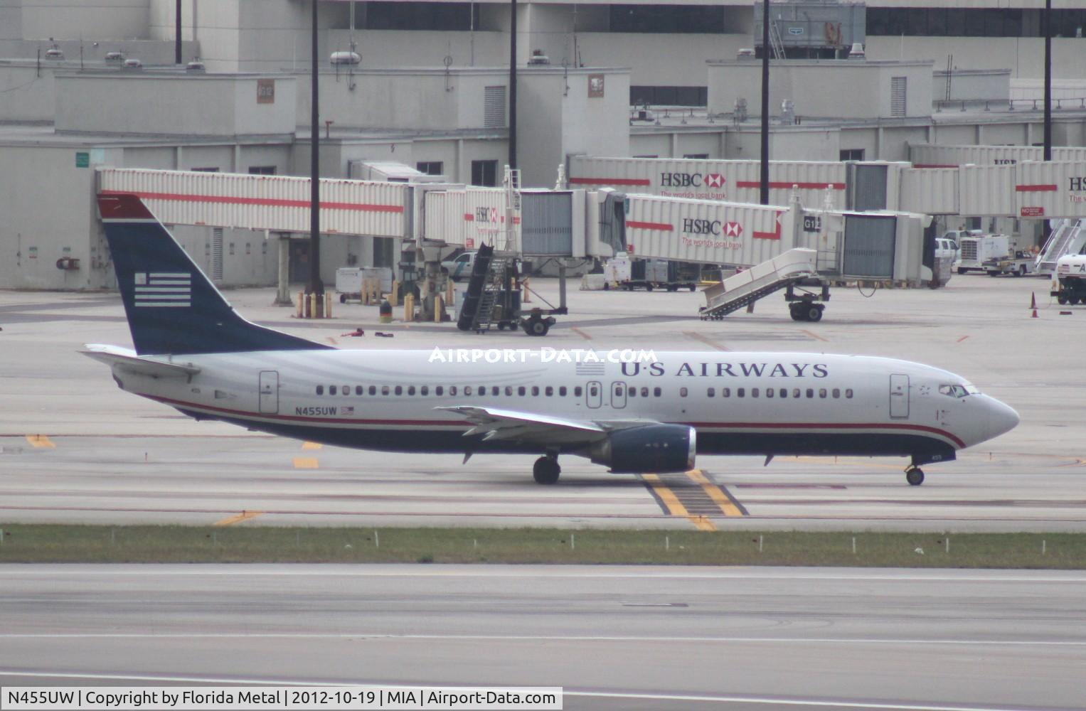 N455UW, 1991 Boeing 737-4B7 C/N 24997, US Airways 737-400