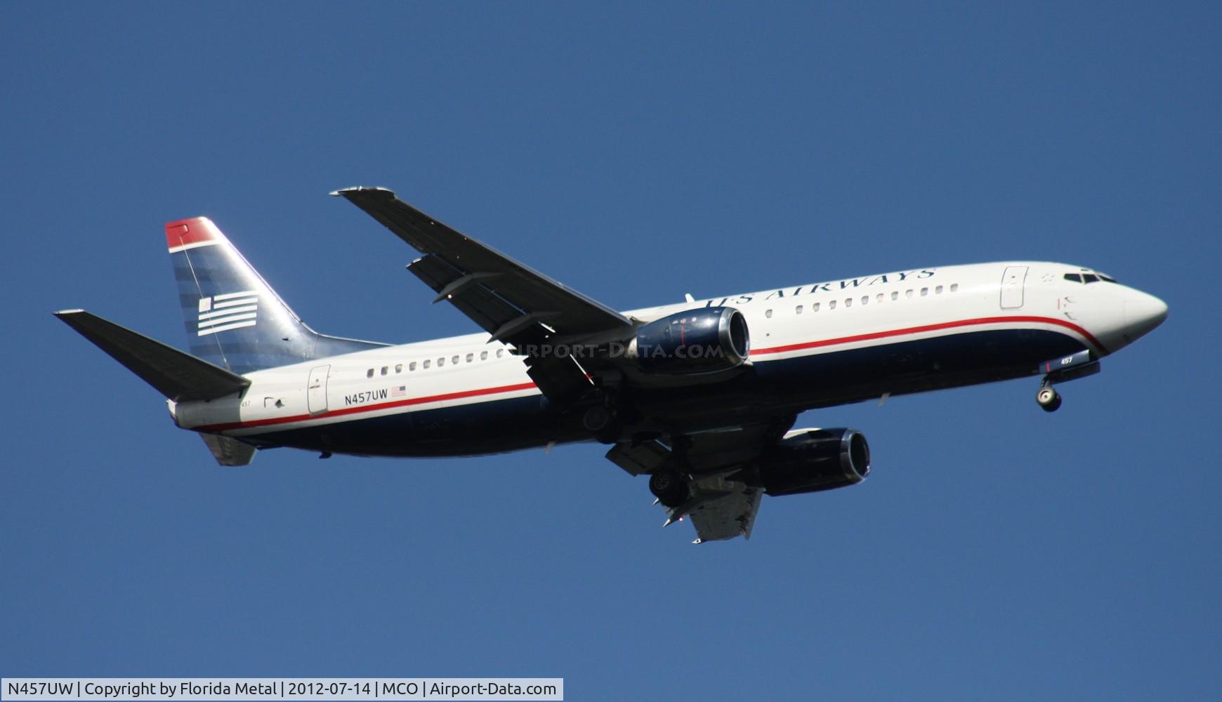 N457UW, 1991 Boeing 737-4B7 C/N 25021, US Airways 737-400
