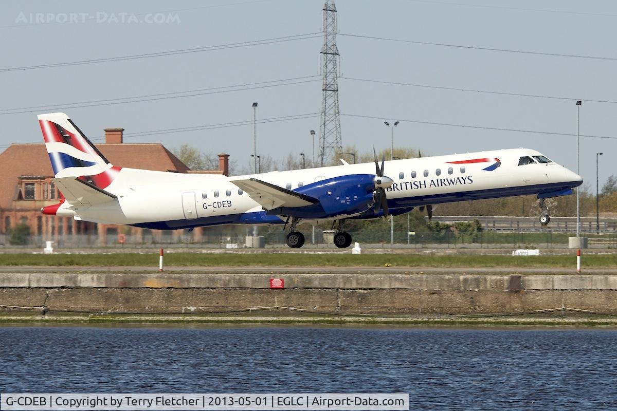 G-CDEB, 1996 Saab 2000 C/N 2000-036, 1996 Saab 2000, c/n: 2000-036 at London City