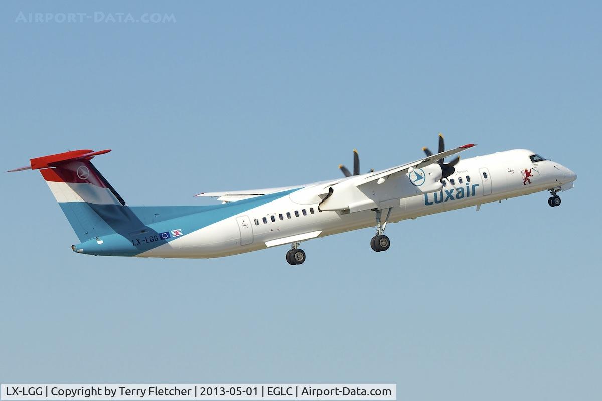 LX-LGG, 2012 Bombardier DHC-8-402Q Dash 8 Dash 8 C/N 4418, Luxair2012 De Havilland Canada Dash 8Q-400, c/n: 4418 at London City
