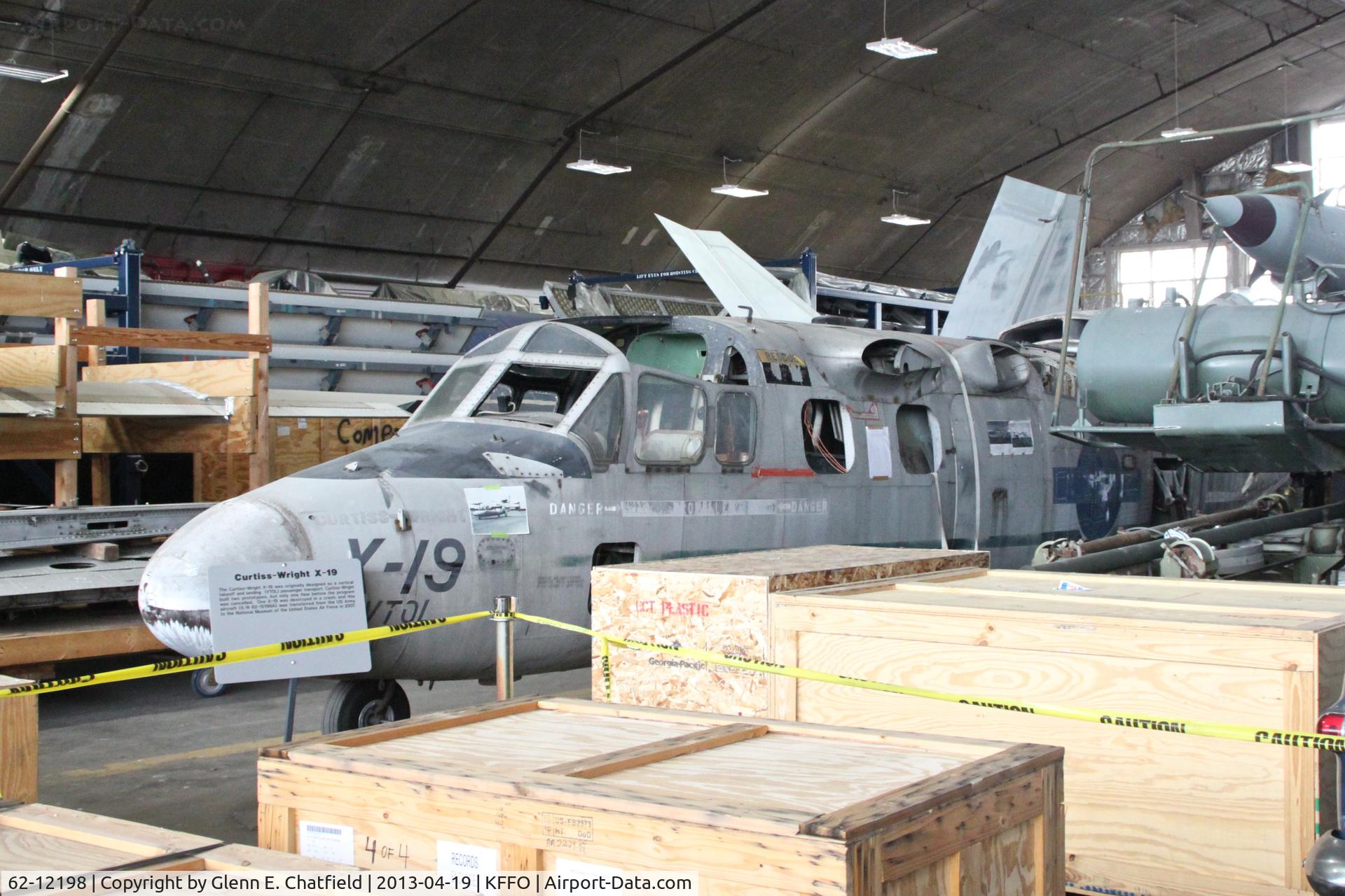 62-12198, 1965 Curtiss-Wright X-19A C/N Not found 62-12198, In the restoration facility